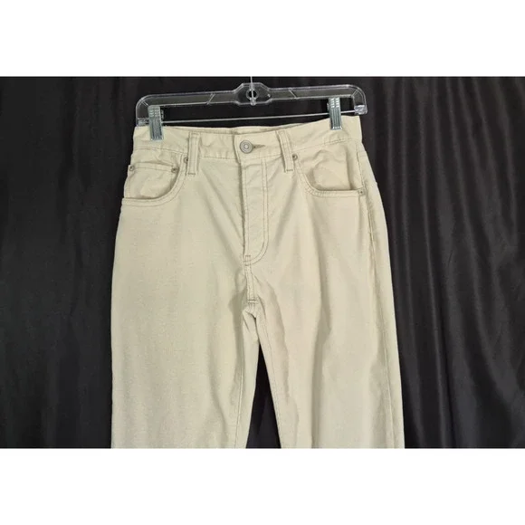 Moussy Vintage SAAB Corduroy Slater Cream Straight Leg Jean Pants 25 - Picture 3 of 8